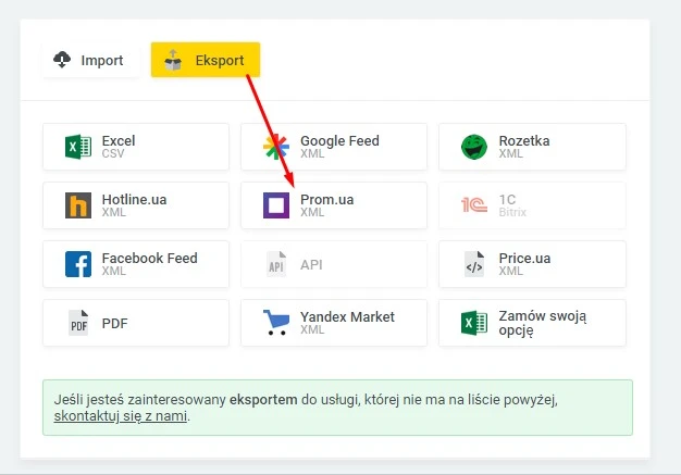 Eksport produktów "Prom" (XML) - 1